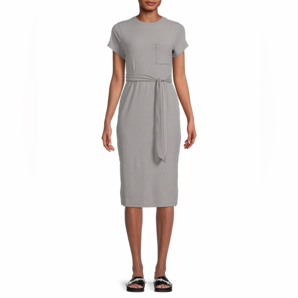 SOCIALITE Women's Belted T-shirt Dress In Grey